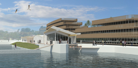 Hotell och utomhusbad vid Oxel&ouml;sunds g&auml;sthamn